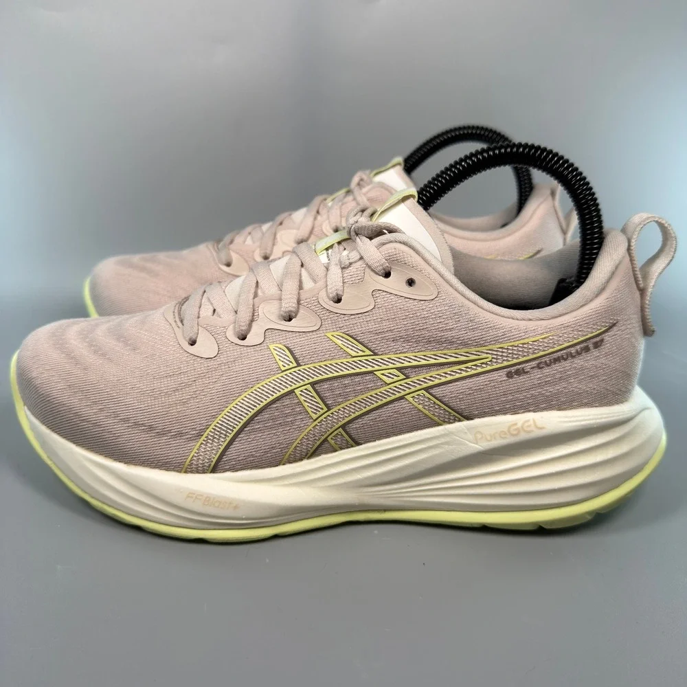 Asics Gel Cumulus 27 Womens 7.5 7 1/2 Running Shoes Beige White Trainer Sneakers - Picture 4 of 16